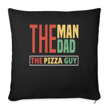 Daddy Pizza Baking Pizza Maker Gift - Sofa pillowcase 17,3'' x 17,3'' (45 x 45 cm) - black - Front