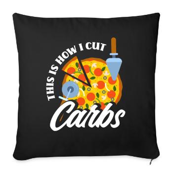 Pizza - Sofa pillowcase 17,3'' x 17,3'' (45 x 45 cm) - black - Front
