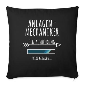 Ausbildung Anlagenmechaniker Industrie Beruf - Sofakissenbezug 45 x 45 cm - Schwarz - Vorne