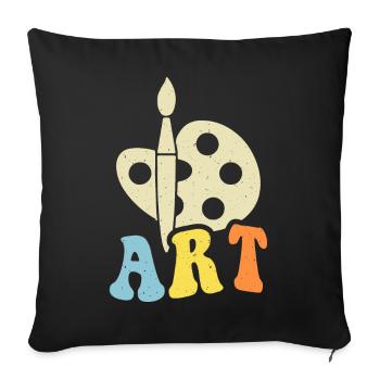 Artiste - Housse de coussin décorative 45 x 45 cm - noir - Devant