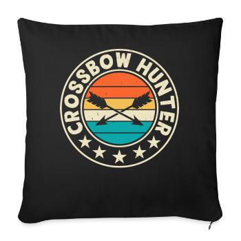 Chasseur d’arbalète - Housse de coussin décorative 45 x 45 cm - noir - Devant