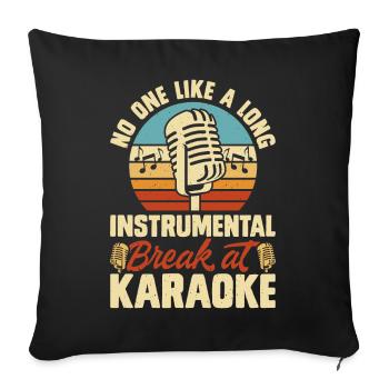 Karaoké - Housse de coussin décorative 45 x 45 cm - noir - Devant