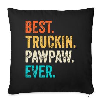 Truck Driver Dad Father Father's Day - Sofa pillowcase 17,3'' x 17,3'' (45 x 45 cm) - black - Front