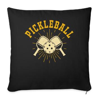 Pickleball - Housse de coussin décorative 45 x 45 cm - noir - Devant