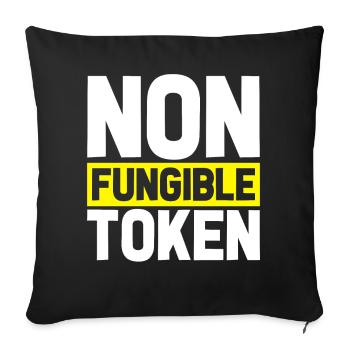 NFT - Sofa pillowcase 17,3'' x 17,3'' (45 x 45 cm) - black - Front