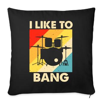 Batterie Batteur Batteur - Housse de coussin décorative 45 x 45 cm - noir - Devant