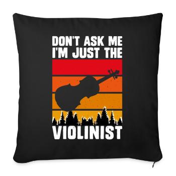 Violin Violinist - Sofa pillowcase 17,3'' x 17,3'' (45 x 45 cm) - black - Front