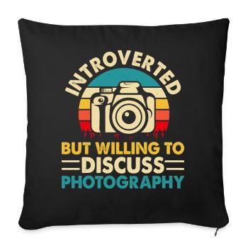 Photographer - Sofa pillowcase 17,3'' x 17,3'' (45 x 45 cm) - black - Front