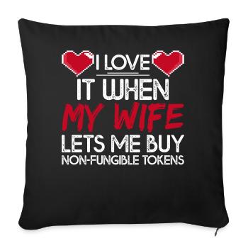 NFT - Sofa pillowcase 17,3'' x 17,3'' (45 x 45 cm) - black - Front