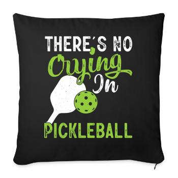 Pickleball - Housse de coussin décorative 45 x 45 cm - noir - Devant