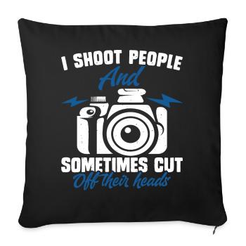 Photographer - Sofa pillowcase 17,3'' x 17,3'' (45 x 45 cm) - black - Front