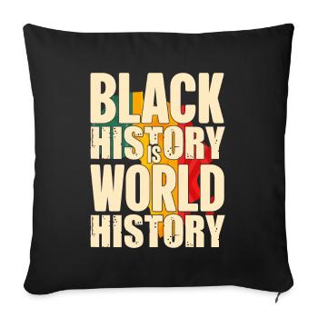 Black History Month Black History - Sofa pillowcase 17,3'' x 17,3'' (45 x 45 cm) - black - Front
