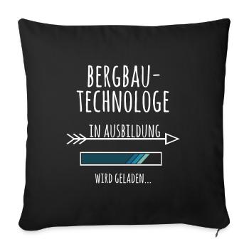 Bergbautechnologe Ausbildung Beruf Geschenk - Sofakissenbezug 45 x 45 cm - Schwarz - Vorne