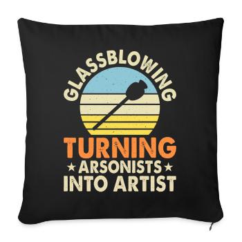 Souffleur - Housse de coussin décorative 45 x 45 cm - noir - Devant