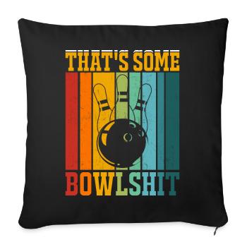 Bowling - Sofa pillowcase 17,3'' x 17,3'' (45 x 45 cm) - black - Front