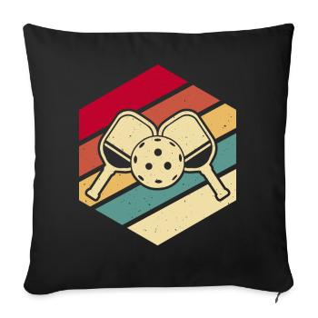 Pickleball - Housse de coussin décorative 45 x 45 cm - noir - Devant