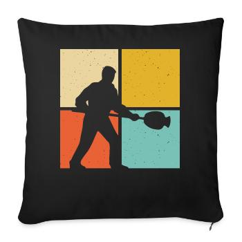 Souffleur - Housse de coussin décorative 45 x 45 cm - noir - Devant