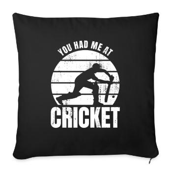 Cricketer Spell - Sofa pillowcase 17,3'' x 17,3'' (45 x 45 cm) - black - Front