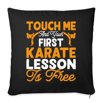 Karate - Sofakissenbezug 45 x 45 cm - Schwarz - Vorne
