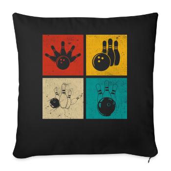 Bowling - Housse de coussin décorative 45 x 45 cm - noir - Devant