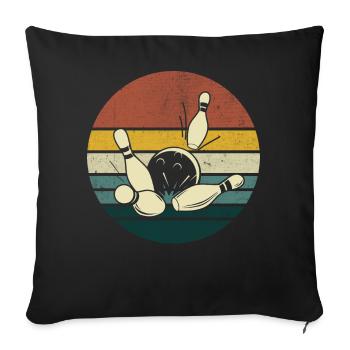 Bowling - Sofa pillowcase 17,3'' x 17,3'' (45 x 45 cm) - black - Front
