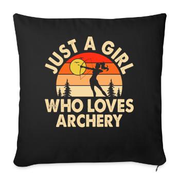 Archer Tir à l’arc - Housse de coussin décorative 45 x 45 cm - noir - Devant