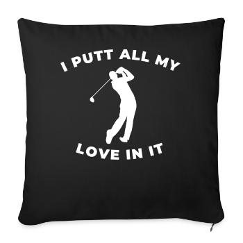 Golf Feeling Bogey Golf Lover Funny Golfing - Sofakissenbezug 45 x 45 cm - Schwarz - Vorne