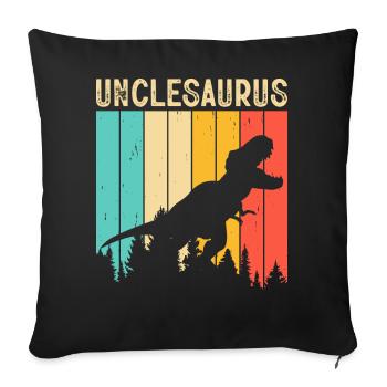 Oncle T Rex Onkelsaurus - Housse de coussin décorative 45 x 45 cm - noir - Devant
