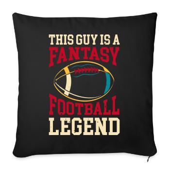 Fantasy Football - Sofa pillowcase 17,3'' x 17,3'' (45 x 45 cm) - black - Front