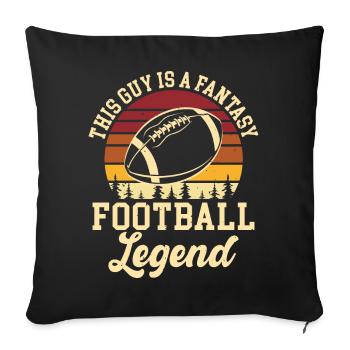 Fantasy Football - Sofa pillowcase 17,3'' x 17,3'' (45 x 45 cm) - black - Front