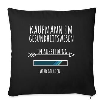 Kaufmann im Gesundheitswesen Ausbildung Beruf - Sofakissenbezug 45 x 45 cm - Schwarz - Vorne