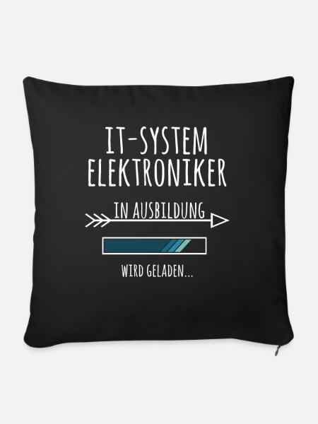 IT-Systemelektroniker Ausbildung Beruf Geschenk - Sofakissenbezug 45 x 45 cm - Schwarz