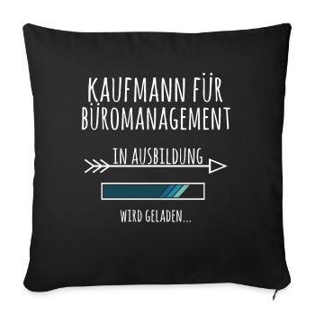 Kaufmann für Büromanagement Ausbildung Beruf - Sofakissenbezug 45 x 45 cm - Schwarz - Vorne