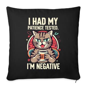 Drôle de chat amoureux des chats Chat Dire - Housse de coussin décorative 45 x 45 cm - noir - Devant