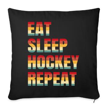 Hockey - Housse de coussin décorative 45 x 45 cm - noir - Devant