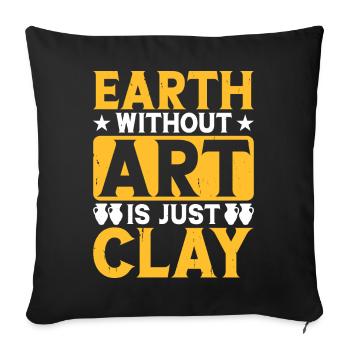 Art - Housse de coussin décorative 45 x 45 cm - noir - Devant