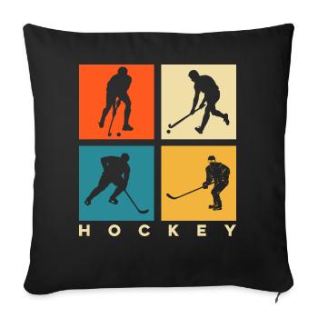 Hockey - Housse de coussin décorative 45 x 45 cm - noir - Devant