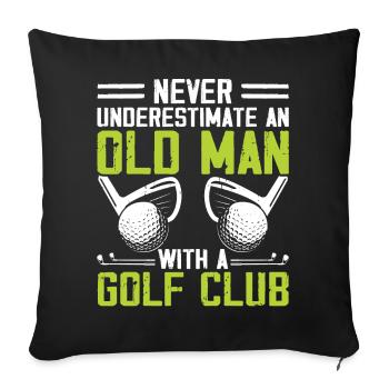 Golf Golfeur - Housse de coussin décorative 45 x 45 cm - noir - Devant