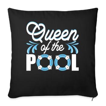 Swimming Float - Sofa pillowcase 17,3'' x 17,3'' (45 x 45 cm) - black - Front