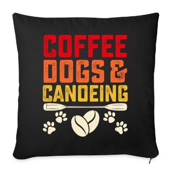 Canoë Canoéiste Canoéiste - Housse de coussin décorative 45 x 45 cm - noir - Devant