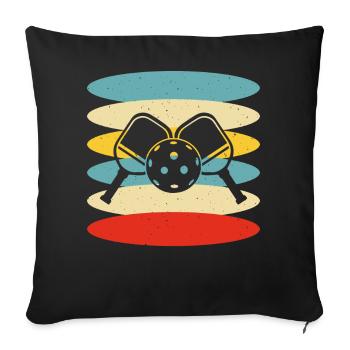 Pickleball - Housse de coussin décorative 45 x 45 cm - noir - Devant