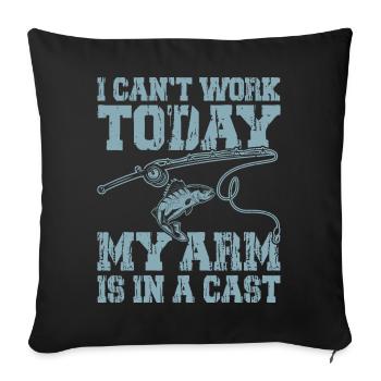 Fishing Anglers Fishing - Sofa pillowcase 17,3'' x 17,3'' (45 x 45 cm) - black - Front
