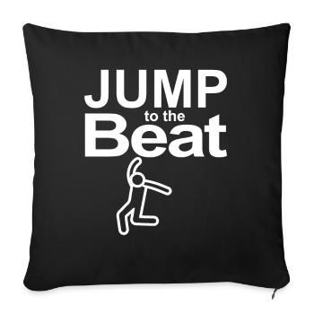 Jump to the Beat - Sofa pillowcase 17,3'' x 17,3'' (45 x 45 cm) - black - Front