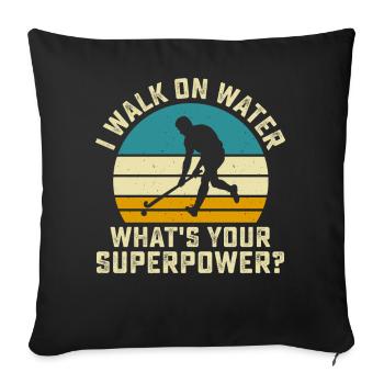 Hockey - Housse de coussin décorative 45 x 45 cm - noir - Devant