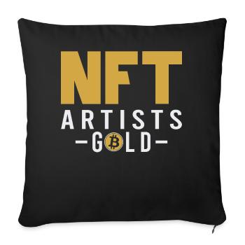 NFT - Sofa pillowcase 17,3'' x 17,3'' (45 x 45 cm) - black - Front