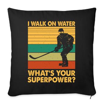 Hockey sur glace - Housse de coussin décorative 45 x 45 cm - noir - Devant