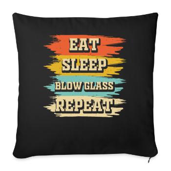 Souffleur - Housse de coussin décorative 45 x 45 cm - noir - Devant