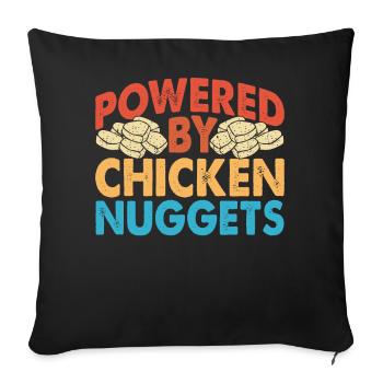 Pépites de poulet - Housse de coussin décorative 45 x 45 cm - noir - Devant