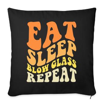 Souffleur - Housse de coussin décorative 45 x 45 cm - noir - Devant