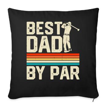 Golf Golfeur Papa - Housse de coussin décorative 45 x 45 cm - noir - Devant